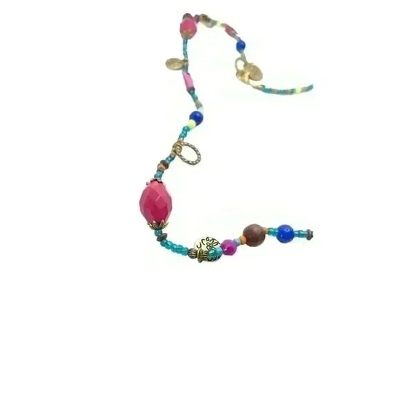 Premier Designs Chunky Bead Necklace Mixed Materials 38" - Picture 5 of 5